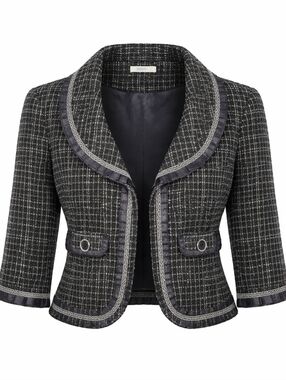 Ricki's Tweed Black And White Classic Formal Office Blazer Size 18